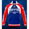 Blusa Moleton Muay Thai Azul/Vermelha