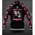 Blusa Moleton Muay Thai Preta com Flores